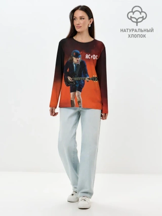 Лонгслив женский. Хлопок / AC/DC