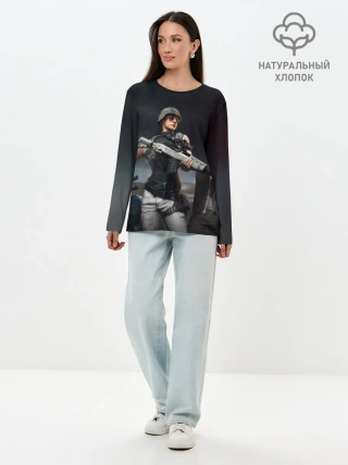 Лонгслив женский. Хлопок / PUBG