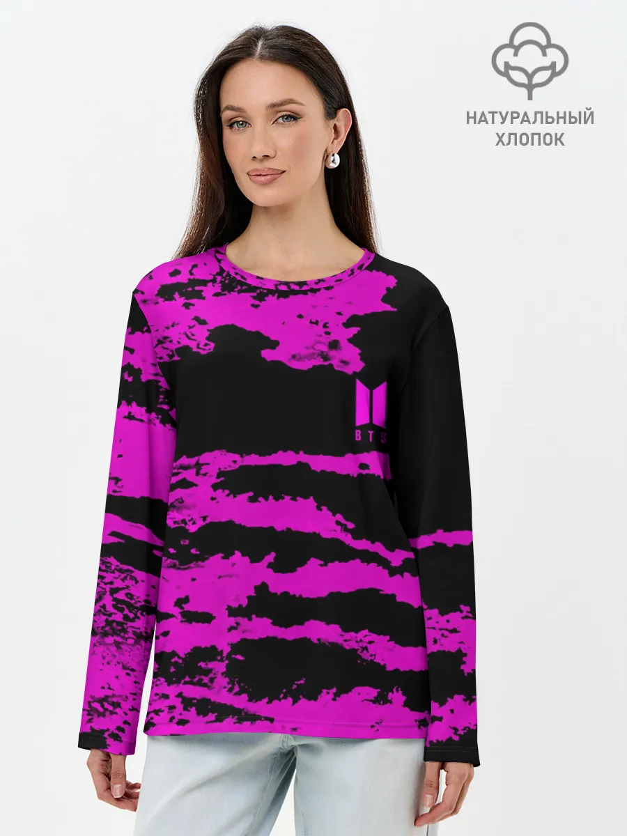 Лонгслив женский. Хлопок / BTS