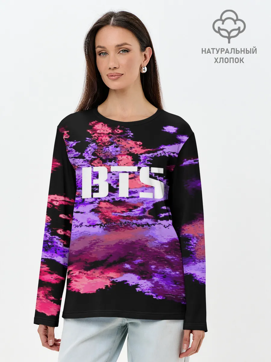 Лонгслив женский. Хлопок / BTS