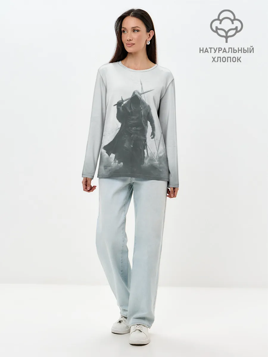 Лонгслив женский. Хлопок / После боя