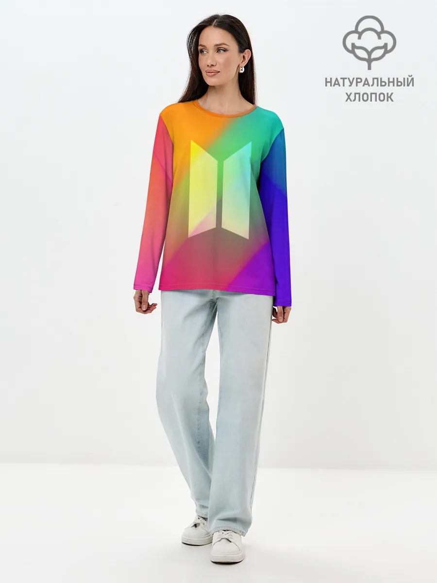 Лонгслив женский. Хлопок / BTS