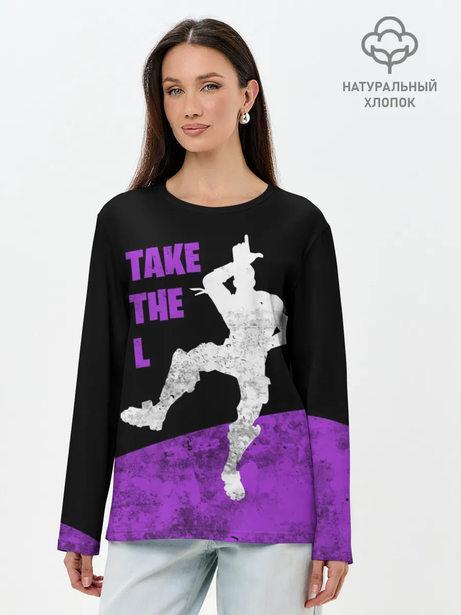 Лонгслив женский. Хлопок / Fortnite: Take The L