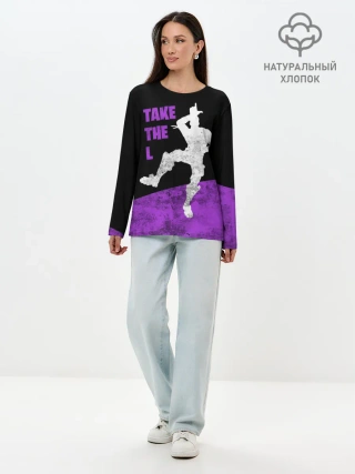 Лонгслив женский. Хлопок / Fortnite: Take The L