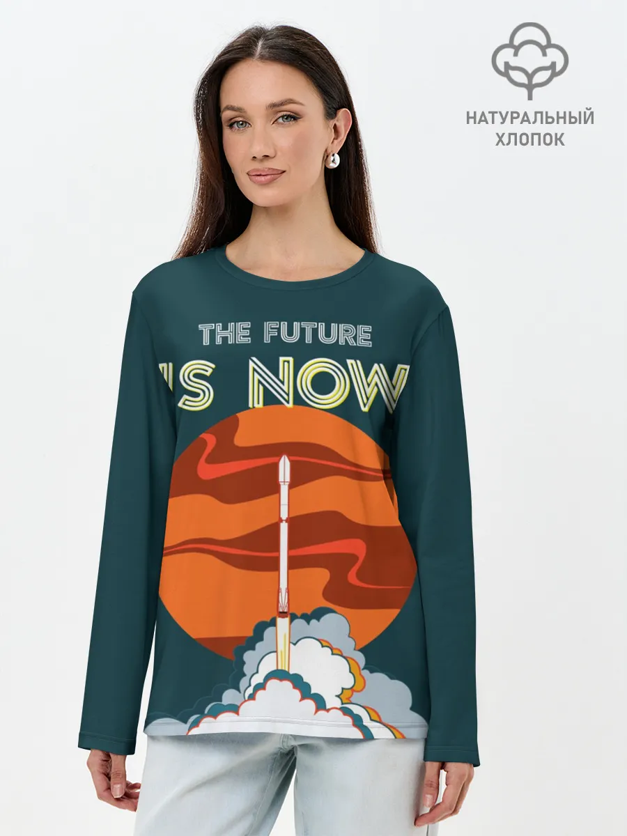Лонгслив женский. Хлопок / THE FUTURE IS NOW