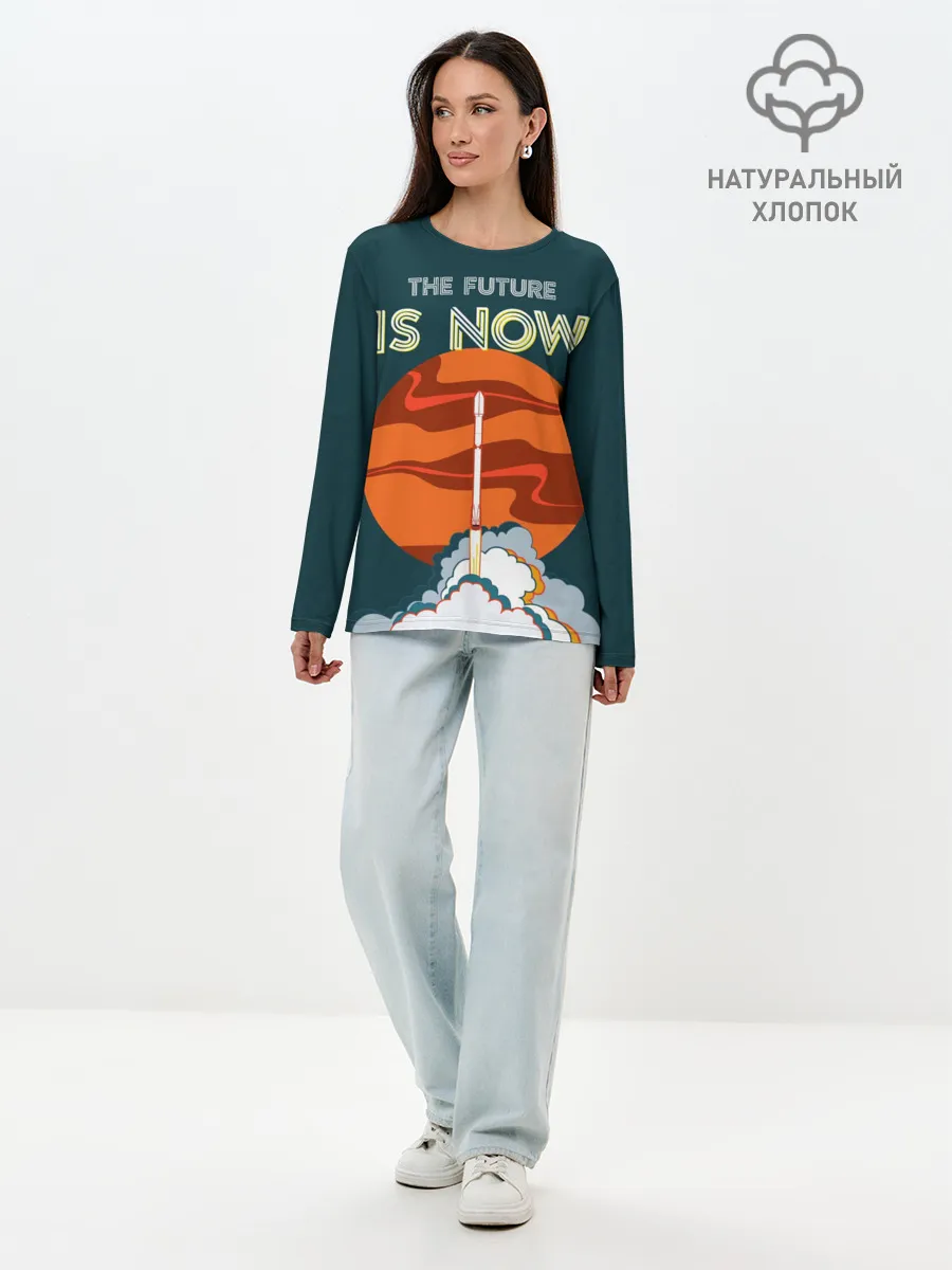 Лонгслив женский. Хлопок / THE FUTURE IS NOW