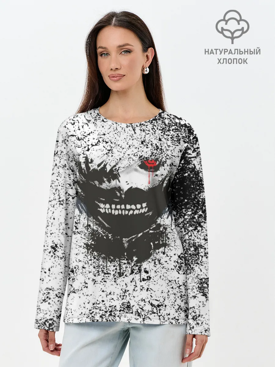 Лонгслив женский. Хлопок / Kaneki Ken
