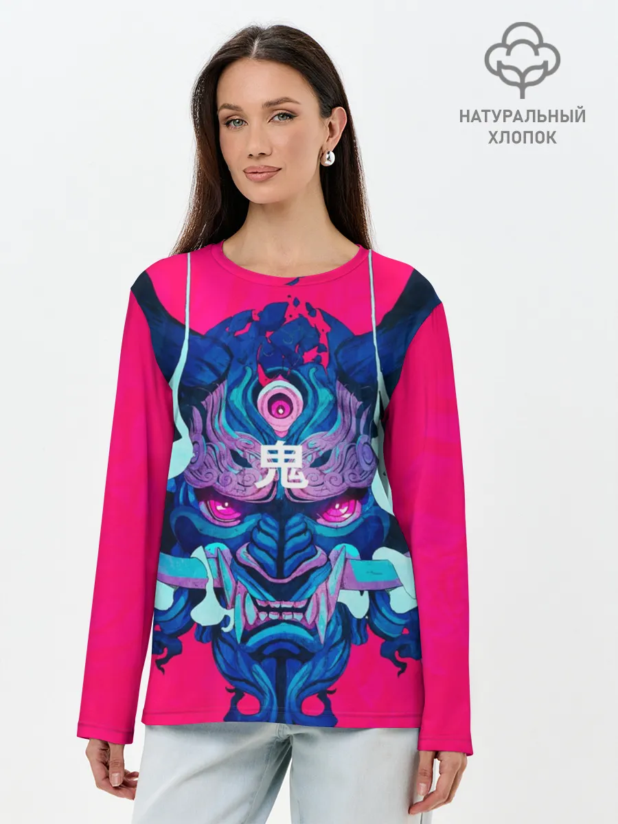 Лонгслив женский. Хлопок / Мифический зверь