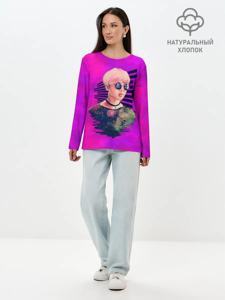 Лонгслив женский. Хлопок / BTS. Kim Nam-joon