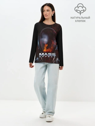 Лонгслив женский. Хлопок / MASS EFFECT