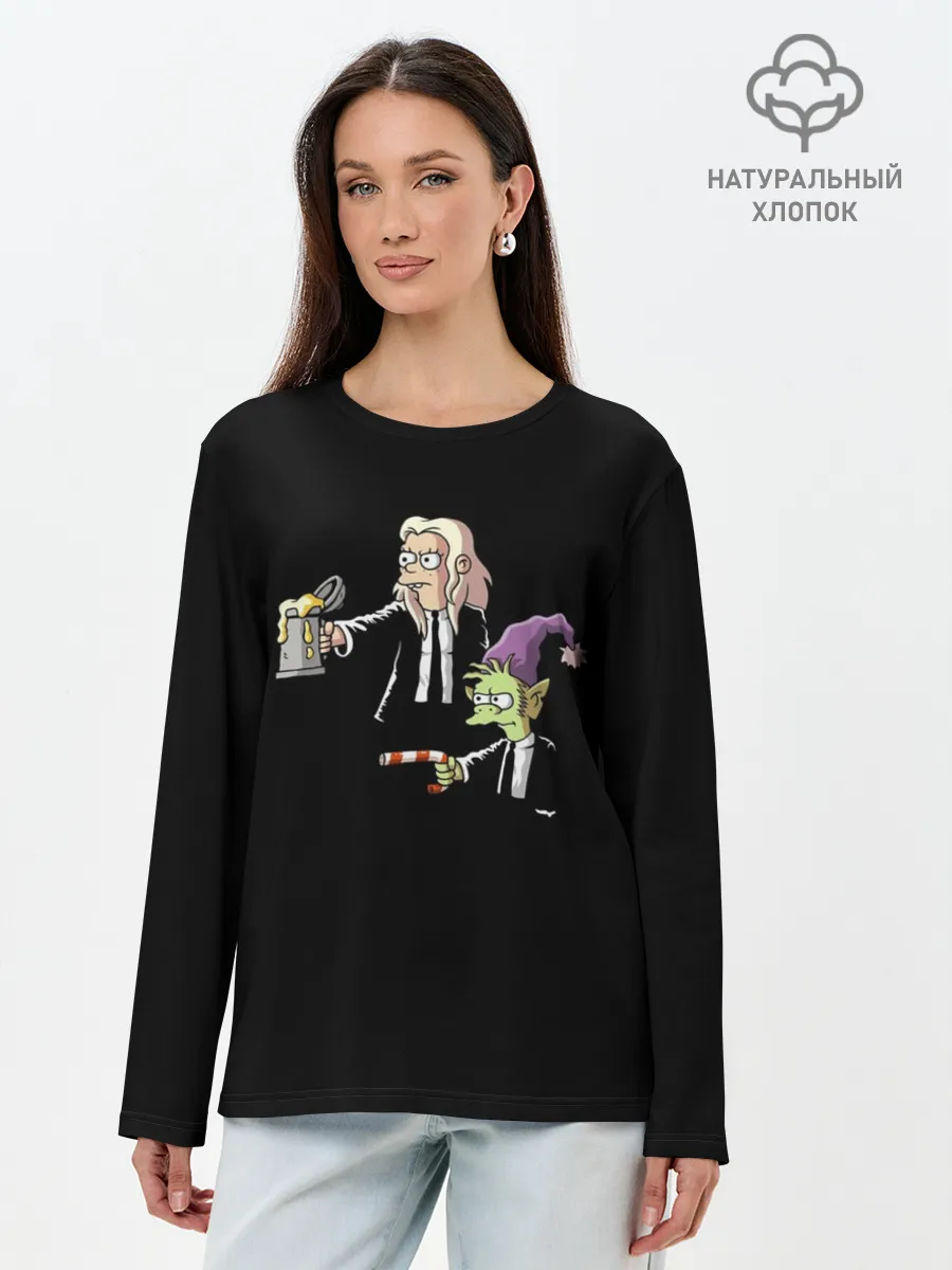 Лонгслив женский. Хлопок / Disenchantment. Pulp Fiction
