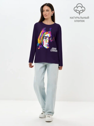Лонгслив женский. Хлопок / Джон Леннон