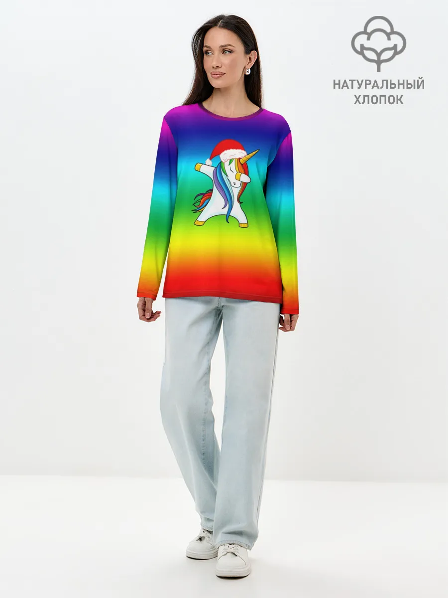 Лонгслив женский. Хлопок / Dab New Year