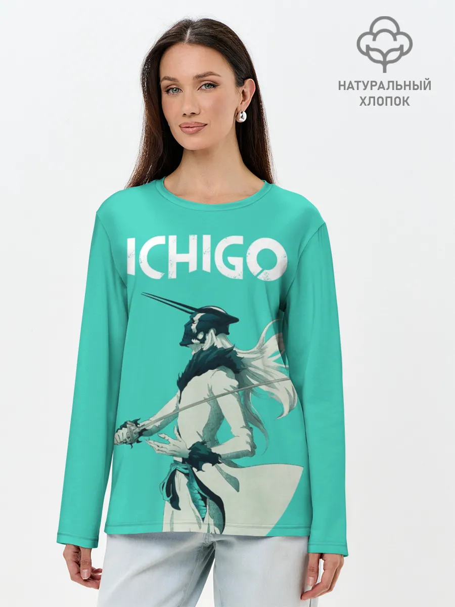 Лонгслив женский. Хлопок / Куросаки Ичиго