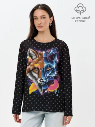 Лонгслив женский. Хлопок / Super Space Fox