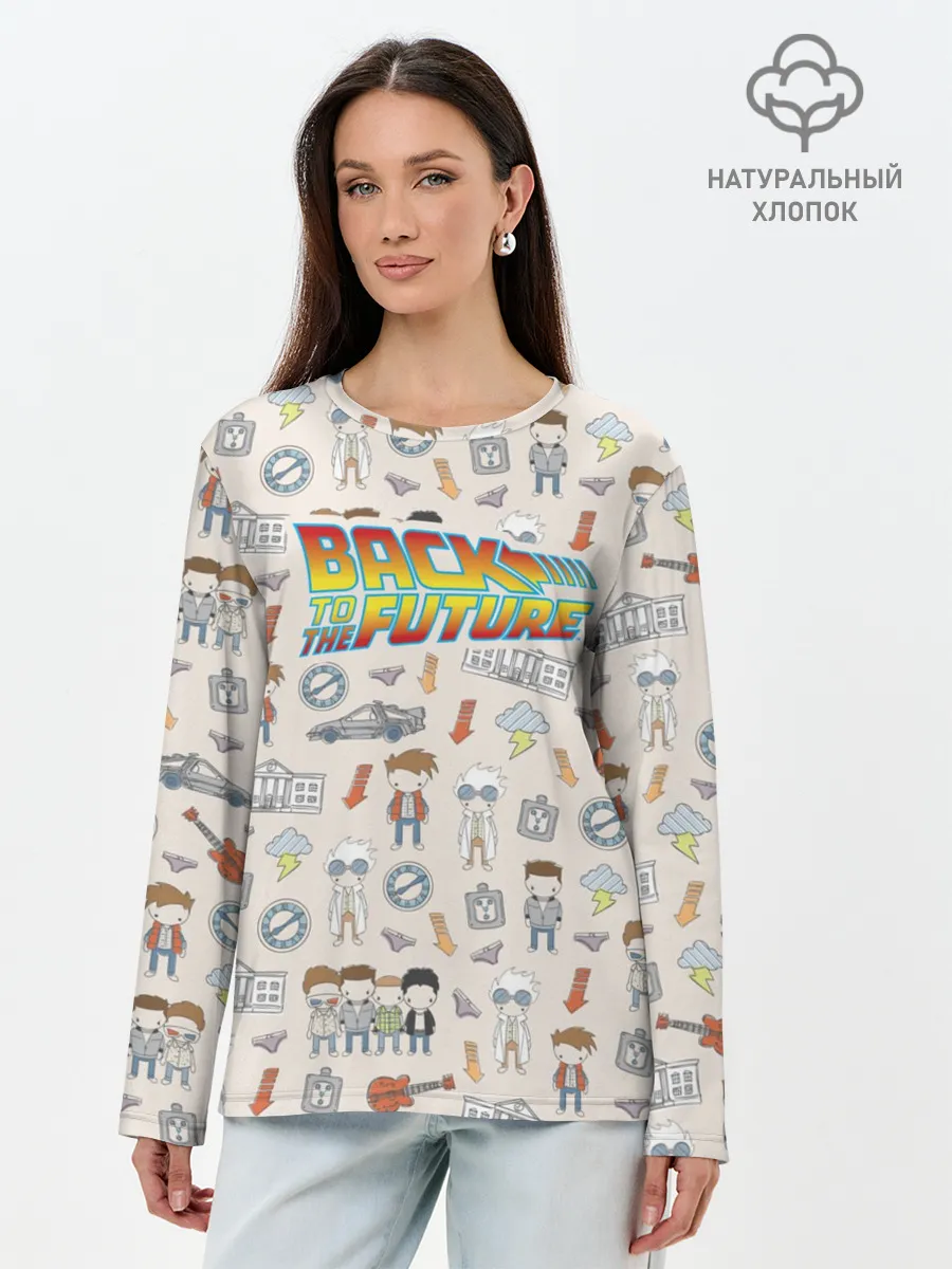 Лонгслив женский. Хлопок / Back to the future_5
