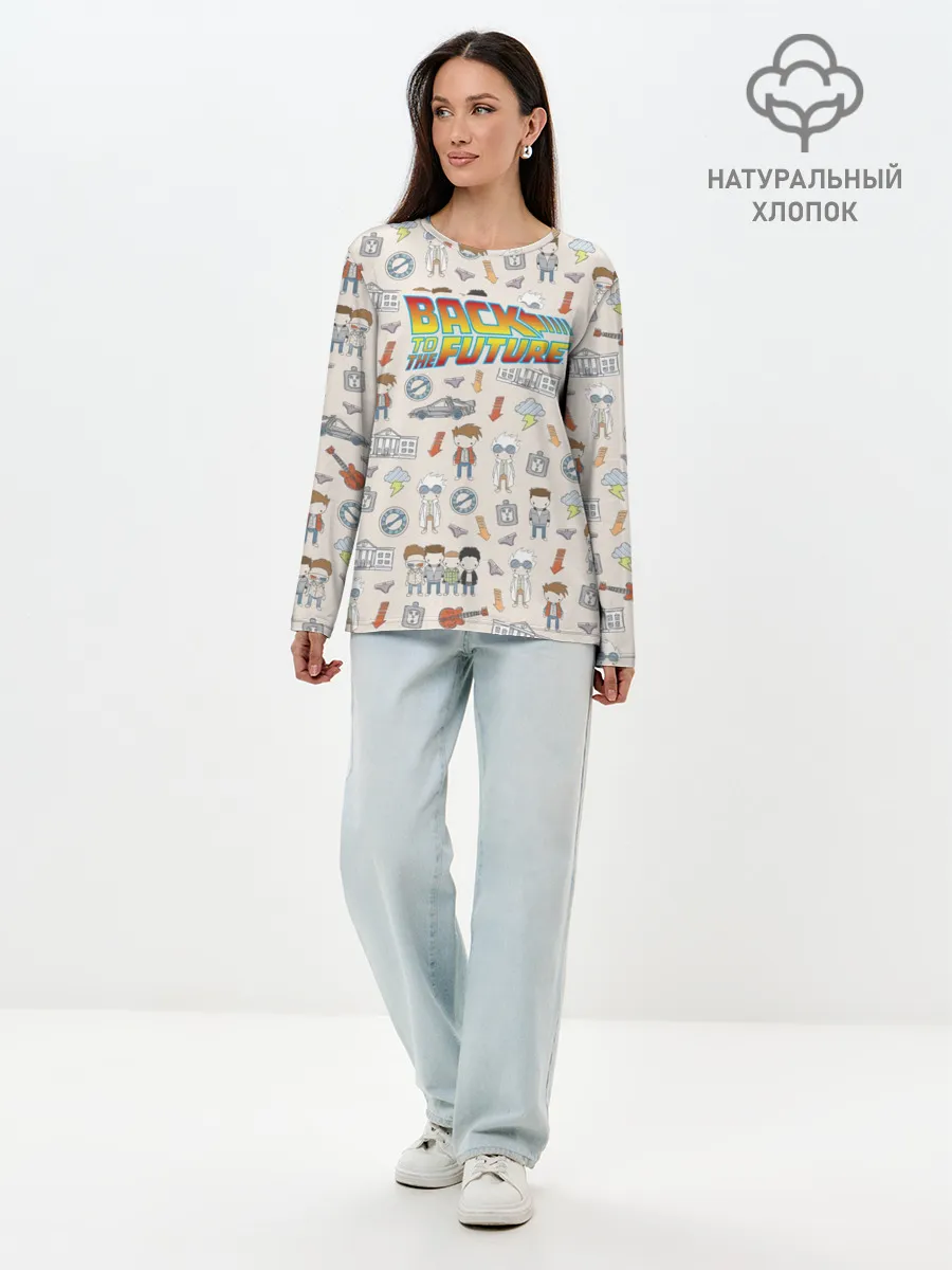 Лонгслив женский. Хлопок / Back to the future_5