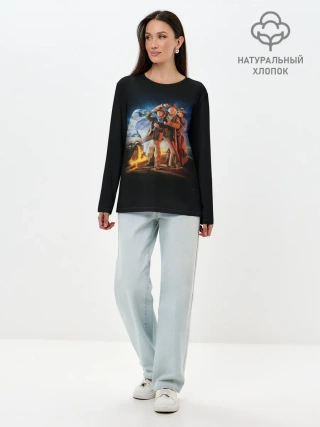 Лонгслив женский. Хлопок / Back to the future