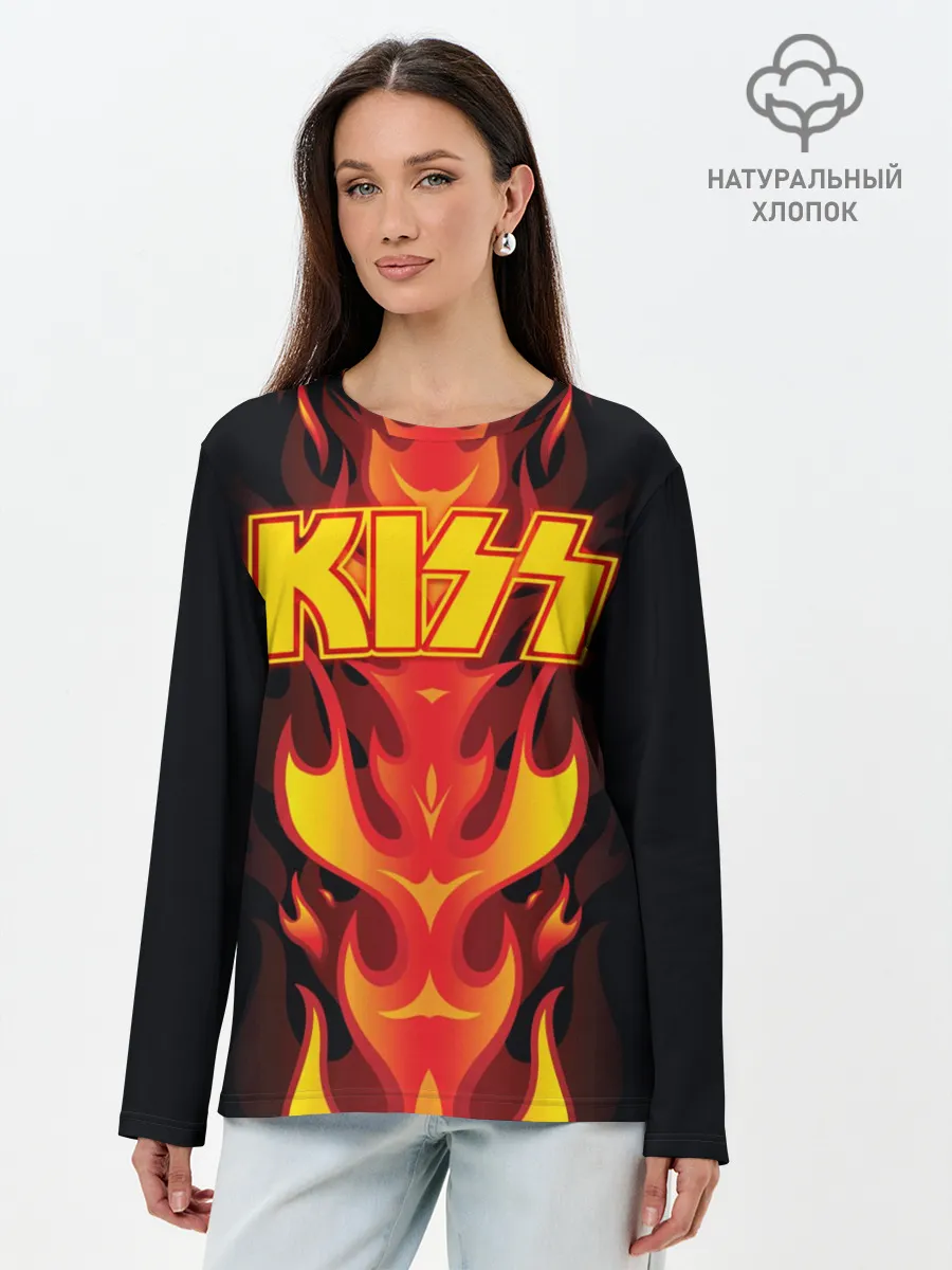 Лонгслив женский. Хлопок / Kiss