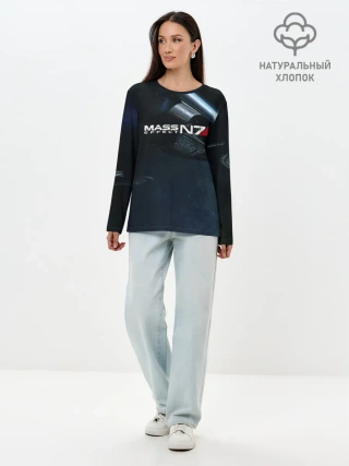 Лонгслив женский. Хлопок / MASS EFFECT N7