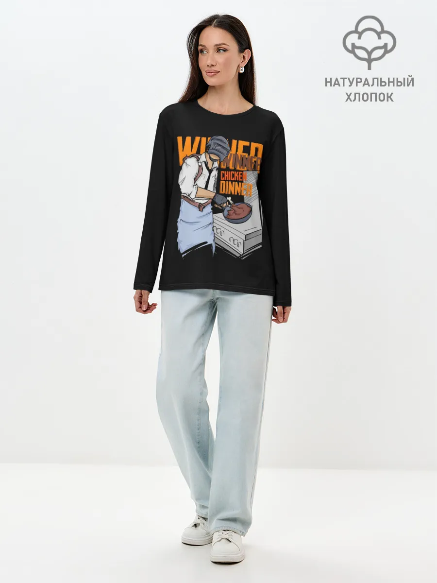 Лонгслив женский. Хлопок / PUBG