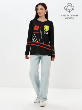 Лонгслив женский. Хлопок / Roblox OOF Meme