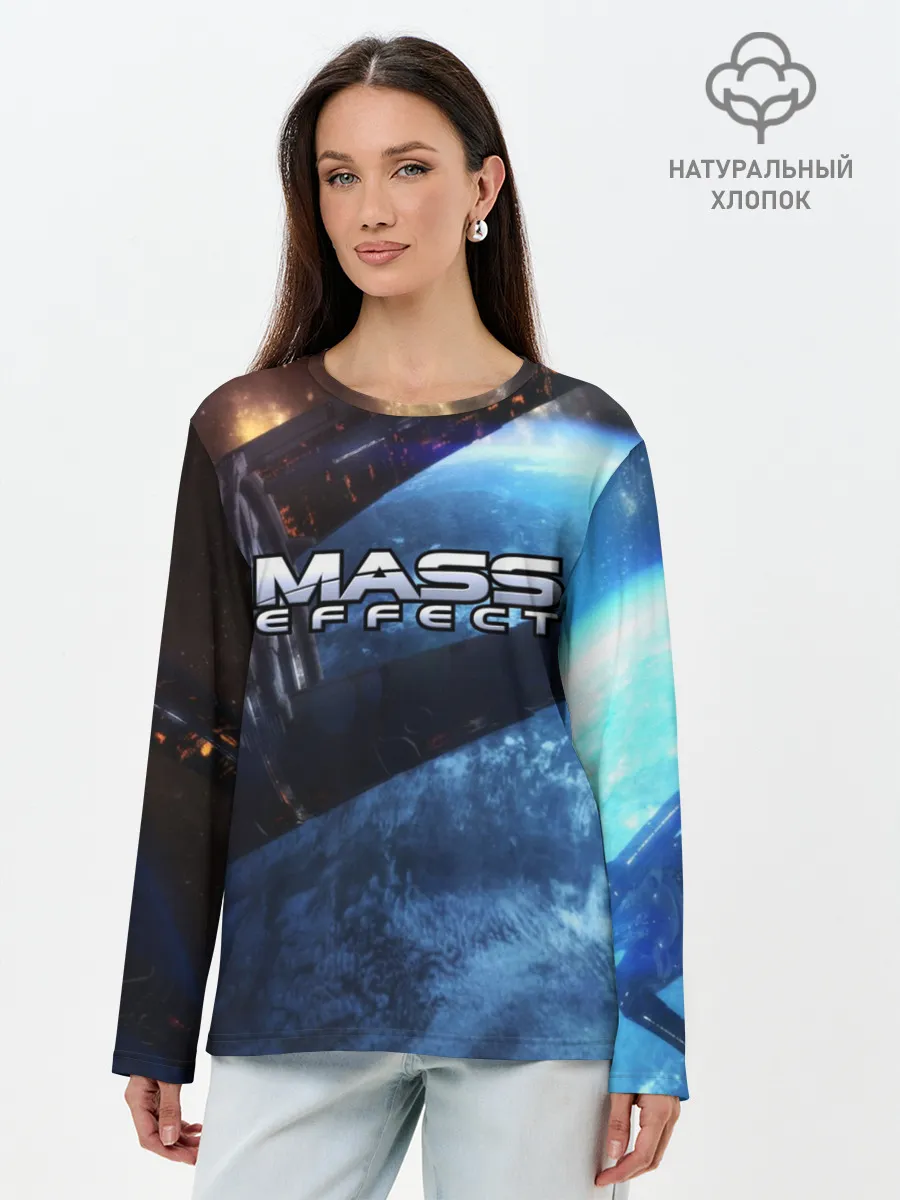 Лонгслив женский. Хлопок / MASS EFFECT