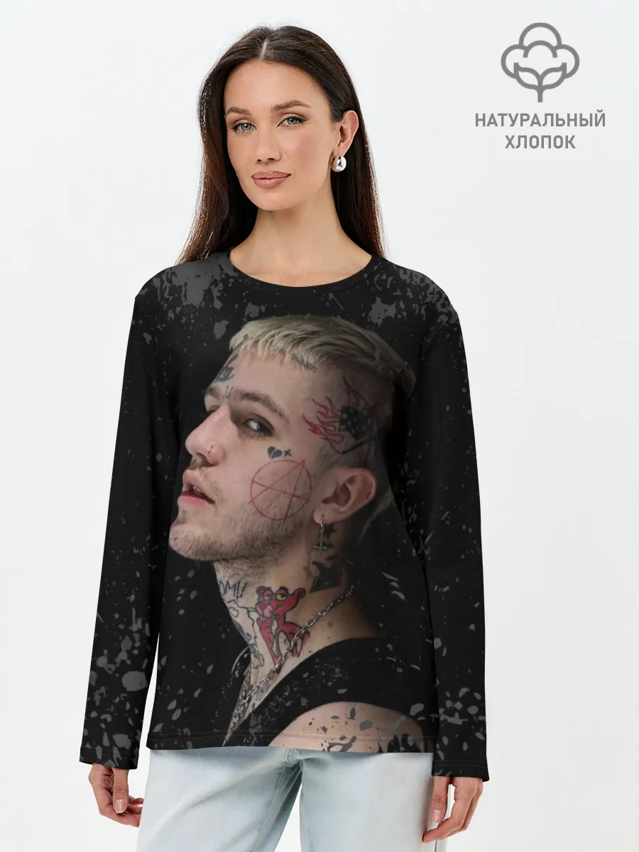 Лонгслив женский. Хлопок / Lil Peep
