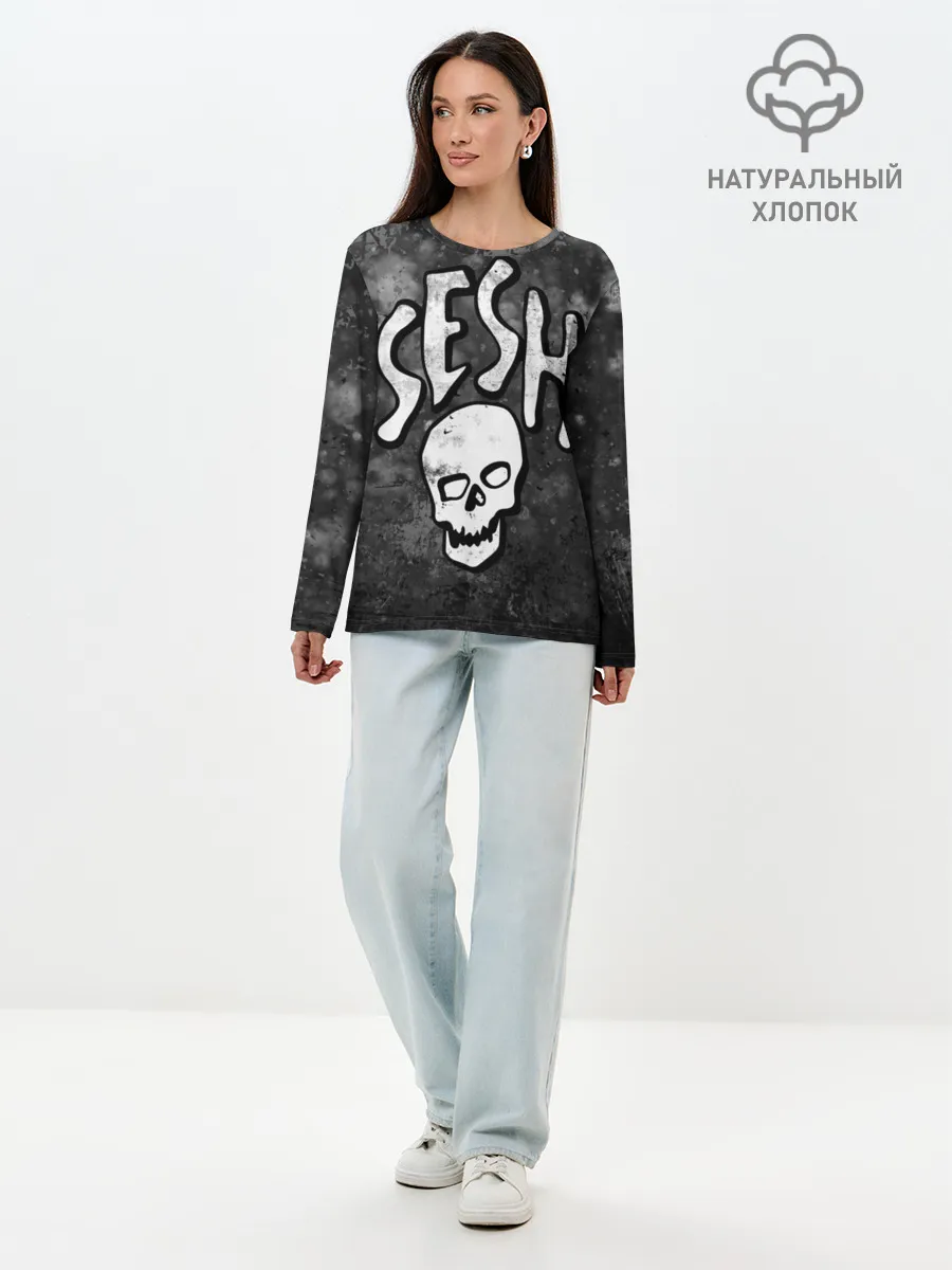 Лонгслив женский. Хлопок / SESH Team