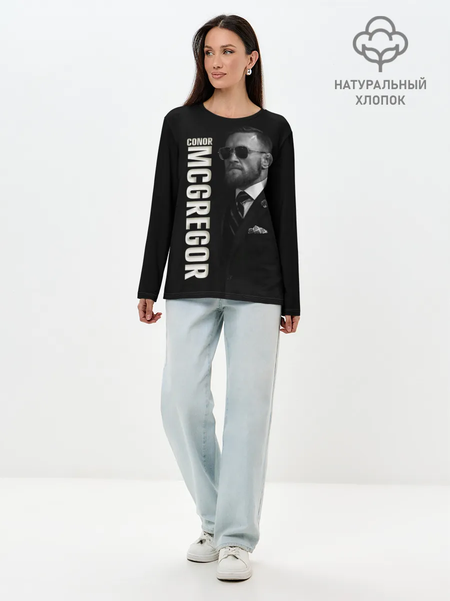 Лонгслив женский. Хлопок / Конор МакГрегор