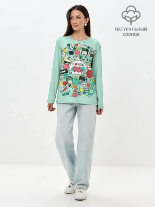 Лонгслив женский. Хлопок / 90-е