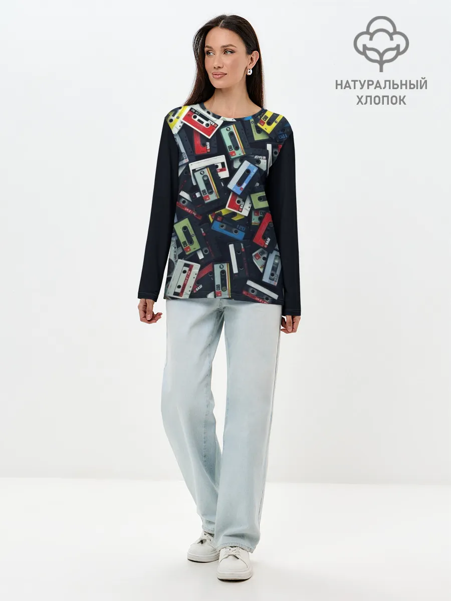 Лонгслив женский. Хлопок / 90-е