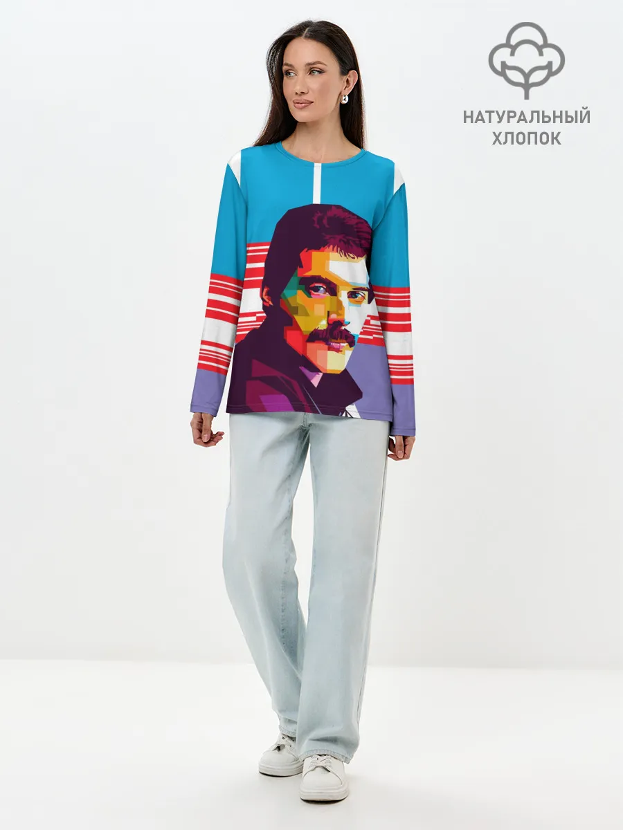 Лонгслив женский. Хлопок / Фредди Меркьюри