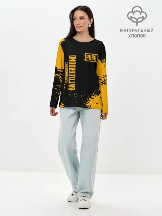 Лонгслив женский. Хлопок / PUBG | ПАБГ
