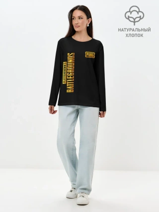 Лонгслив женский. Хлопок / PUBG / ПАБГ