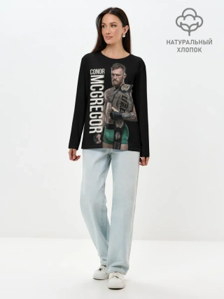 Лонгслив женский. Хлопок / Конор МакГрегор