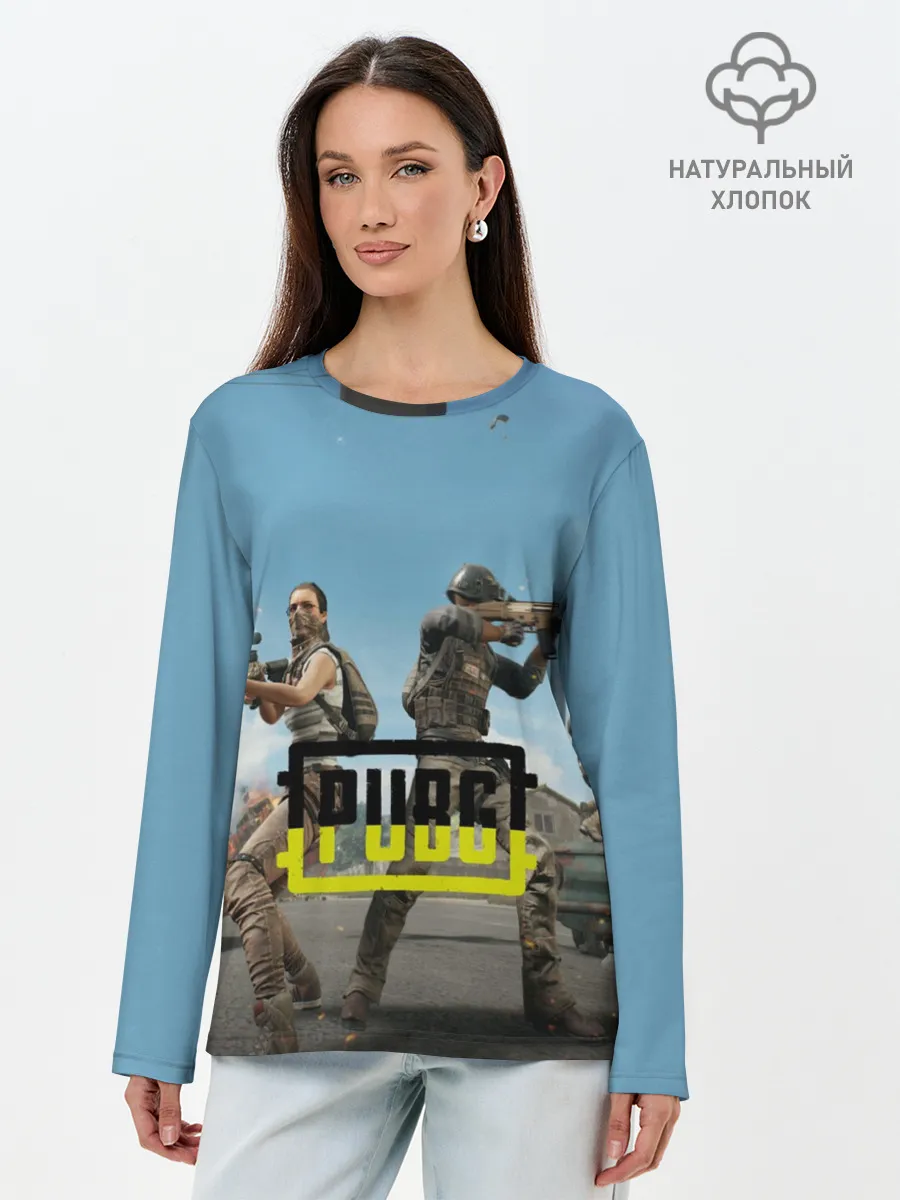 Лонгслив женский. Хлопок / PUBG