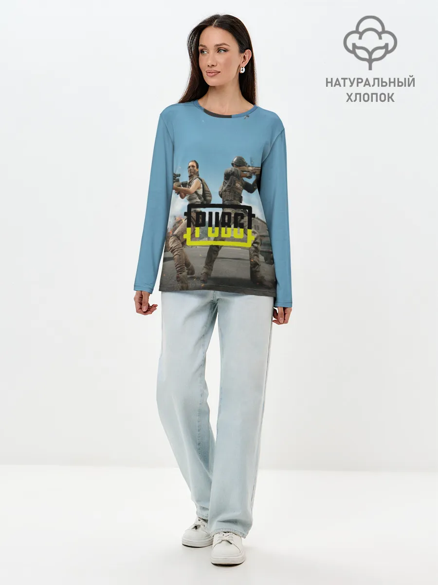 Лонгслив женский. Хлопок / PUBG
