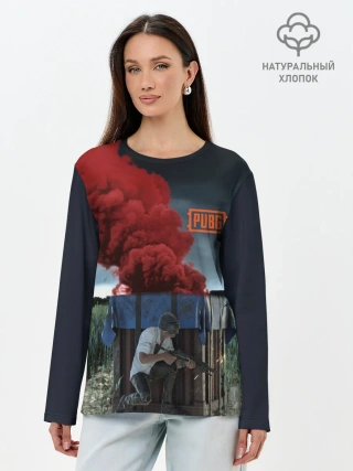 Лонгслив женский. Хлопок / PUBG