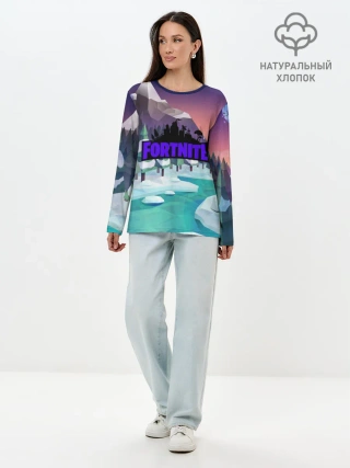 Лонгслив женский. Хлопок / fortnite