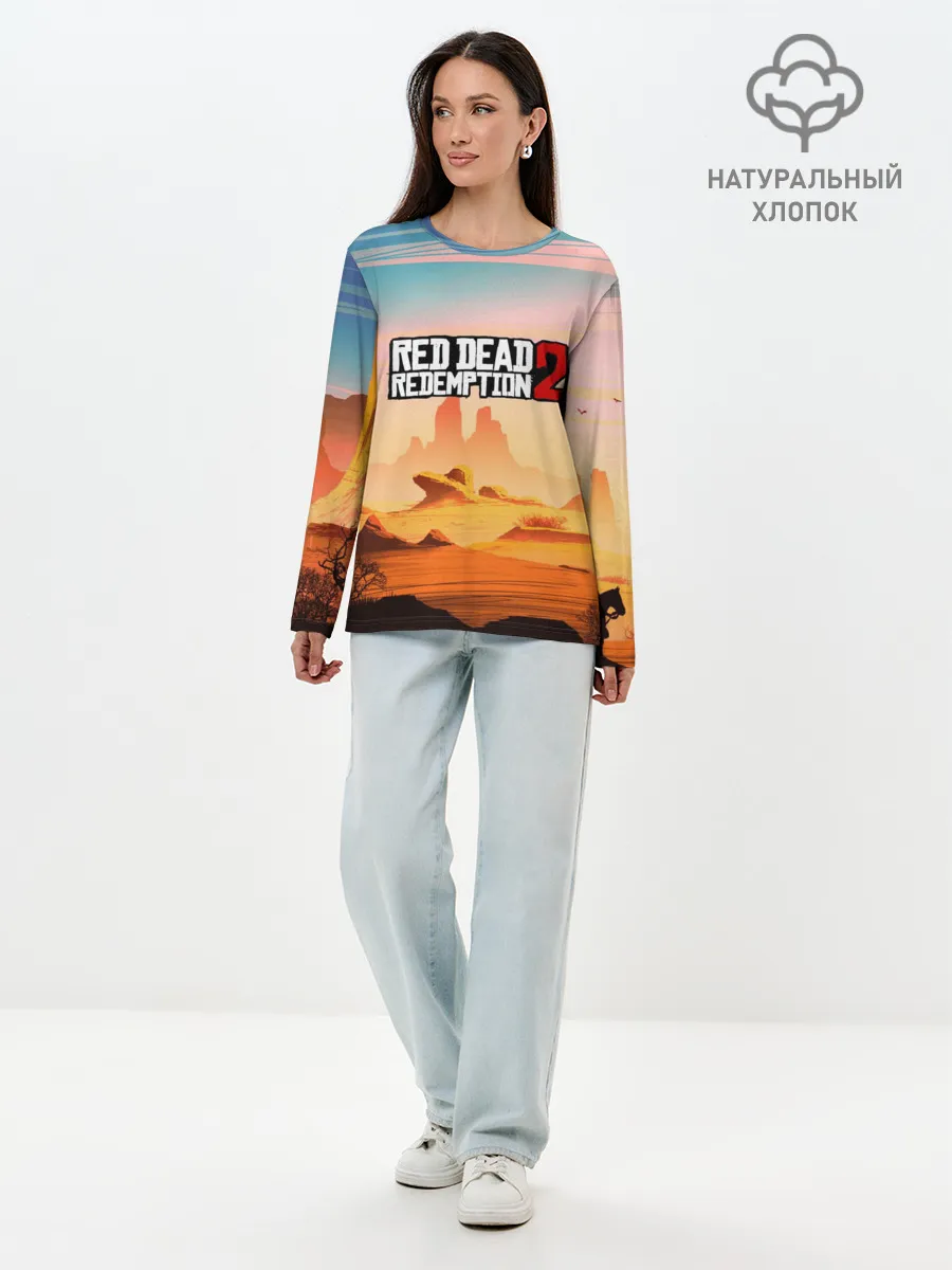 Лонгслив женский. Хлопок / Red Dead Redemption