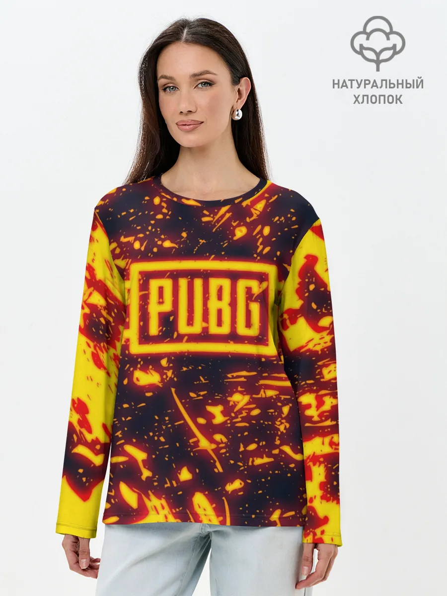 Лонгслив женский. Хлопок / PUBG