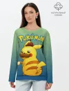 Лонгслив женский. Хлопок / Детектив Пикачу покемон