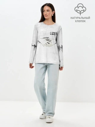 Лонгслив женский. Хлопок / Lizer - Не Отдам