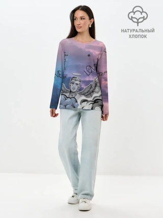 Лонгслив женский. Хлопок / Lil Peep