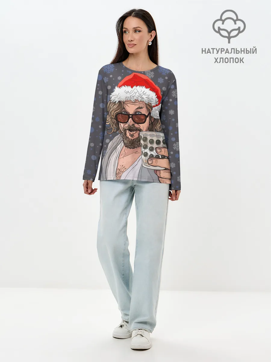 Лонгслив женский. Хлопок / Лебовски Санта