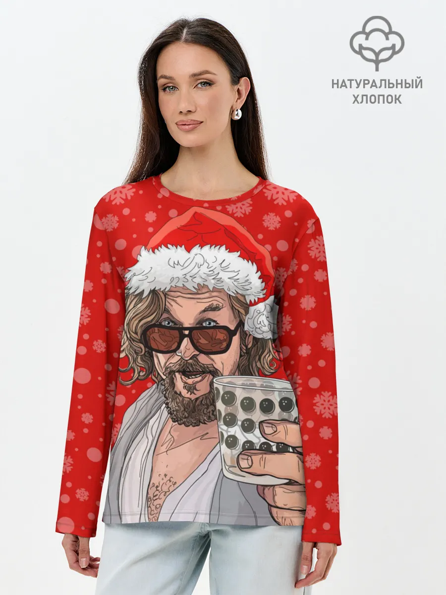 Лонгслив женский. Хлопок / Лебовски Санта