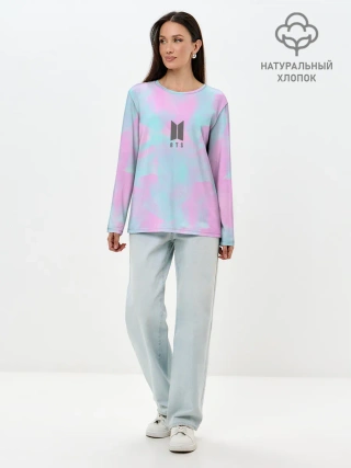 Лонгслив женский. Хлопок / BTS