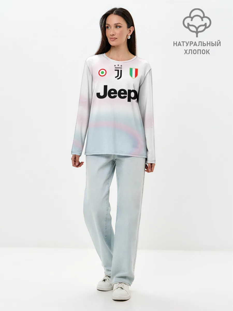 Лонгслив женский. Хлопок / Juventus EA Sports