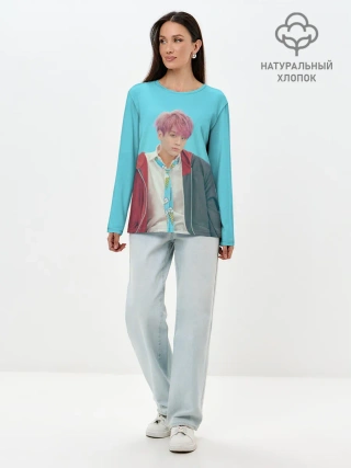 Лонгслив женский. Хлопок / BTS. Jungkook